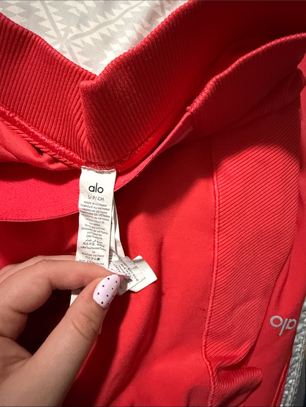 ALO Yoga Kids Red Active Crop Top and Matching Leggings - Picture 2 of 4